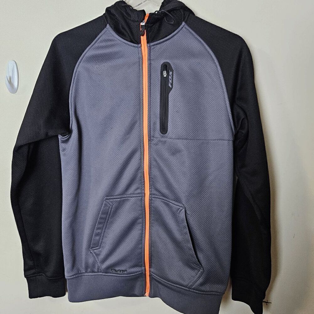 Fox Foxtech Restriction Full Zip Hooded Thermabond Jacket Men's Black/Gray Size
